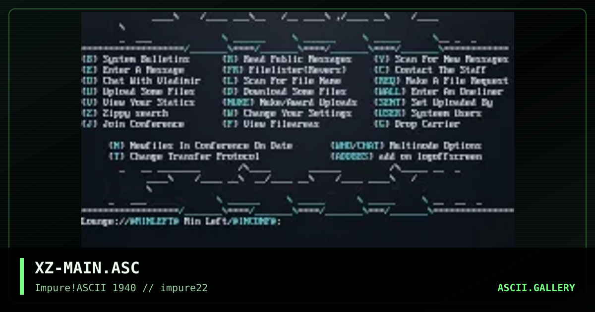 XZ-MAIN.ASC, by xzip, 2001