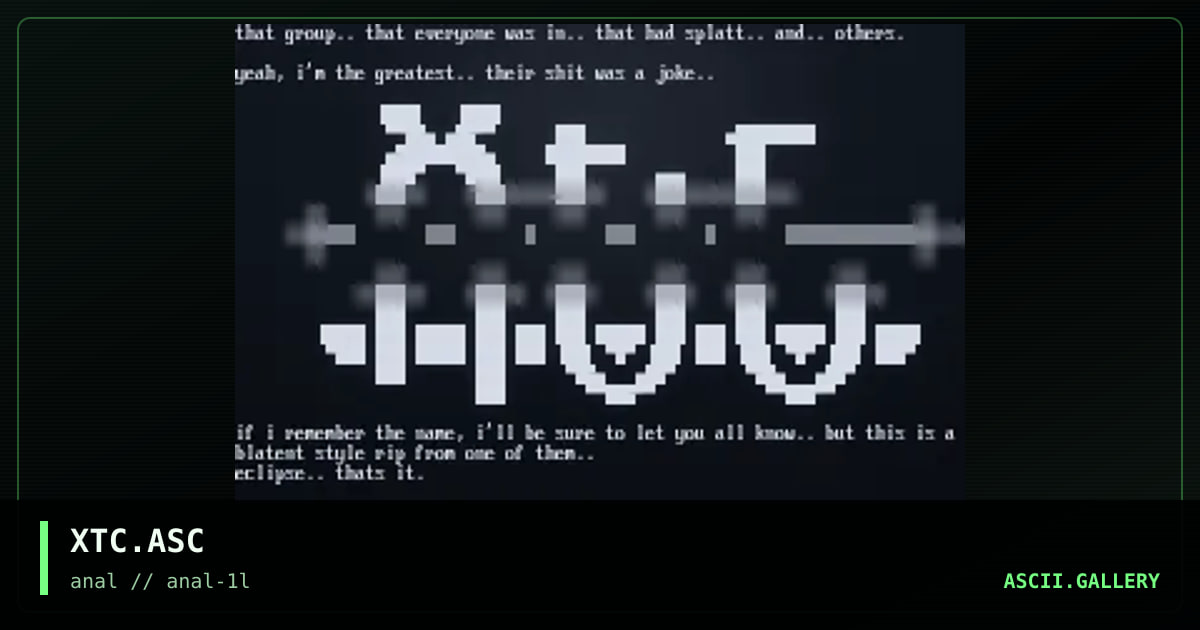 XTC.ASC, by untagged, 2000