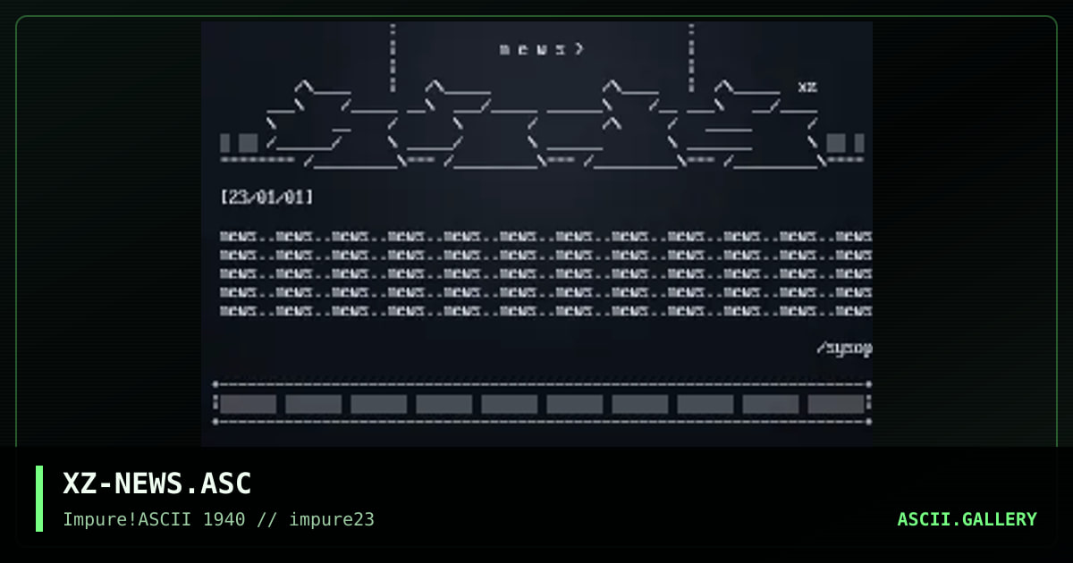 XZ-NEWS.ASC, by xzip, 2001