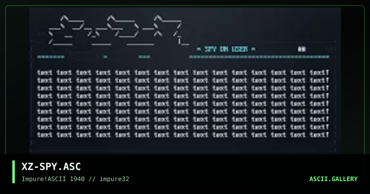 XZ-SPY.ASC, by xzip, 2002