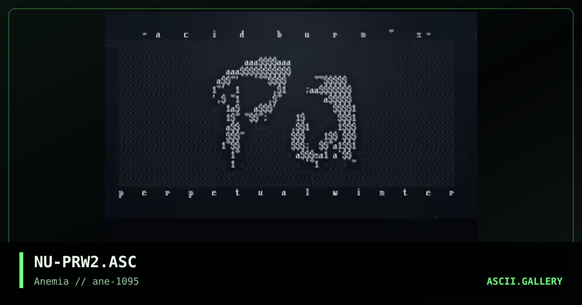 Perpetual Winter ASCII #2, by nuremberg, 1995