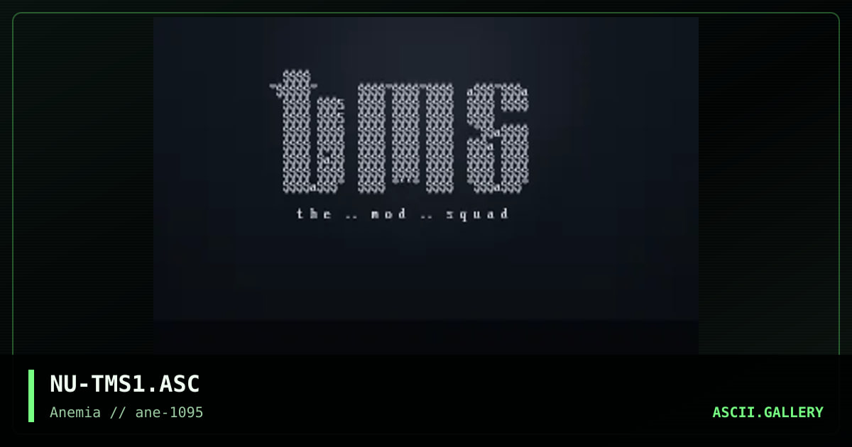 TMS Promotional ASCII #1, by nuremberg, 1995