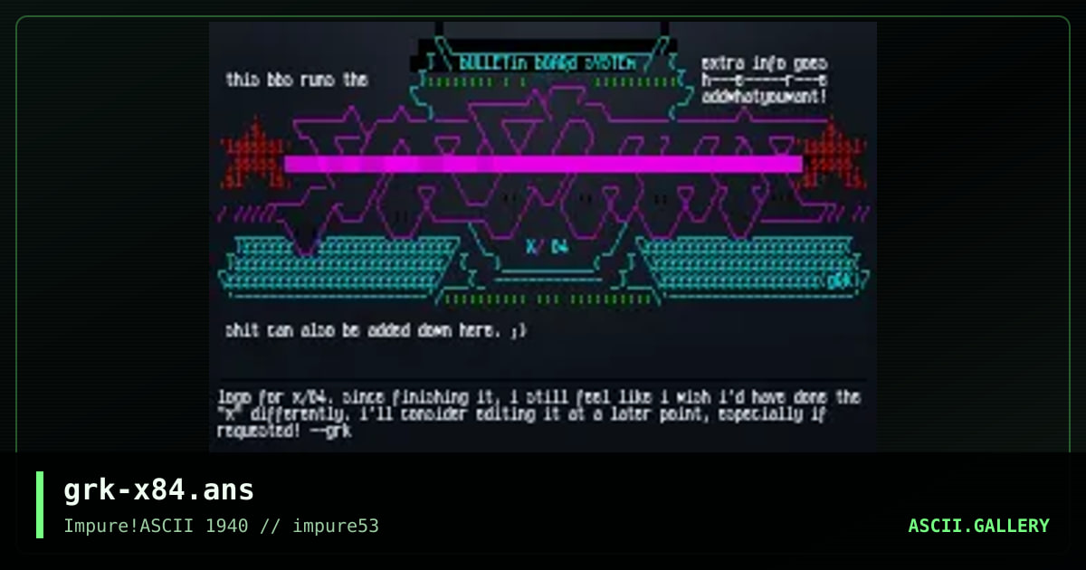 grk-x84.ans, by griskokare, 2014