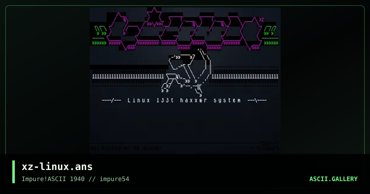 xz-linux.ans, by xzip, 2014
