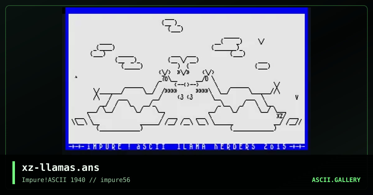 xz-llamas.ans, by xzip, 2015