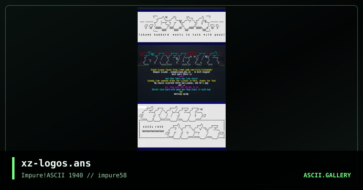 xz-logos.ans, by xzip, 2015
