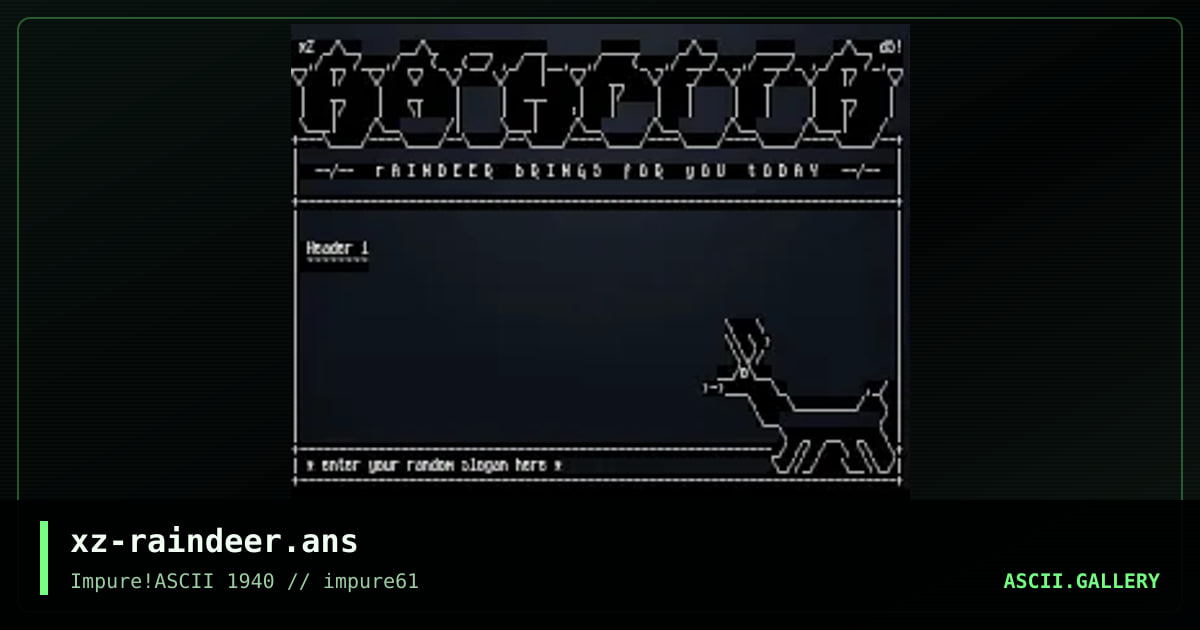 xz-raindeer.ans, by xzip, 2016