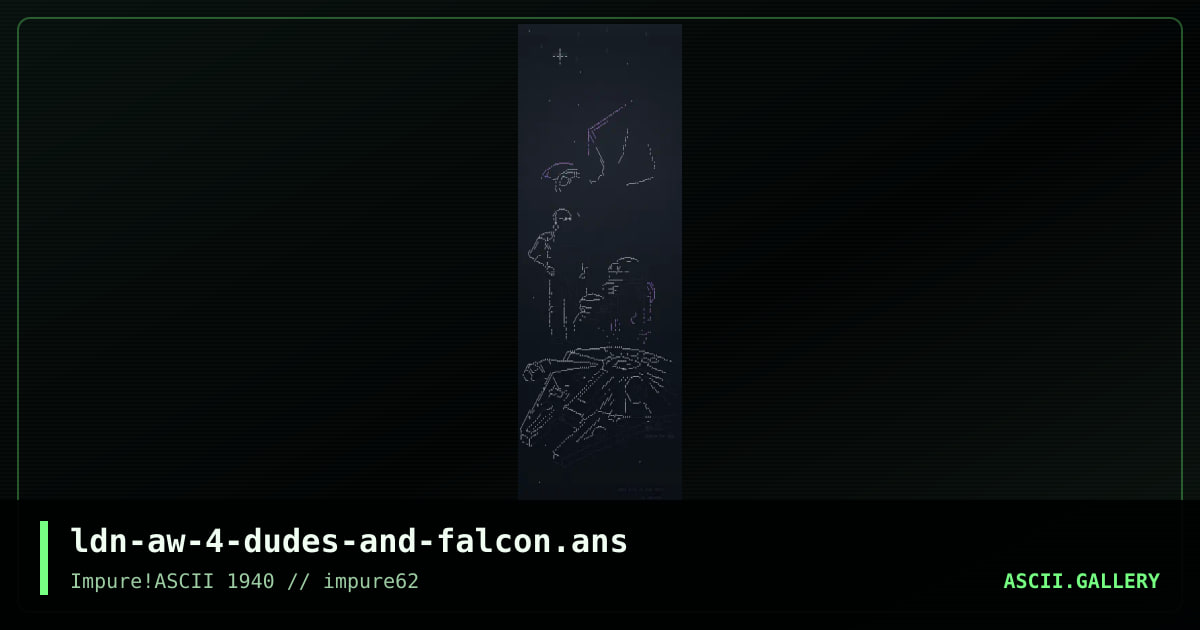 ldn-aw-4-dudes-and-falcon.ans, by lord nikon, 2016