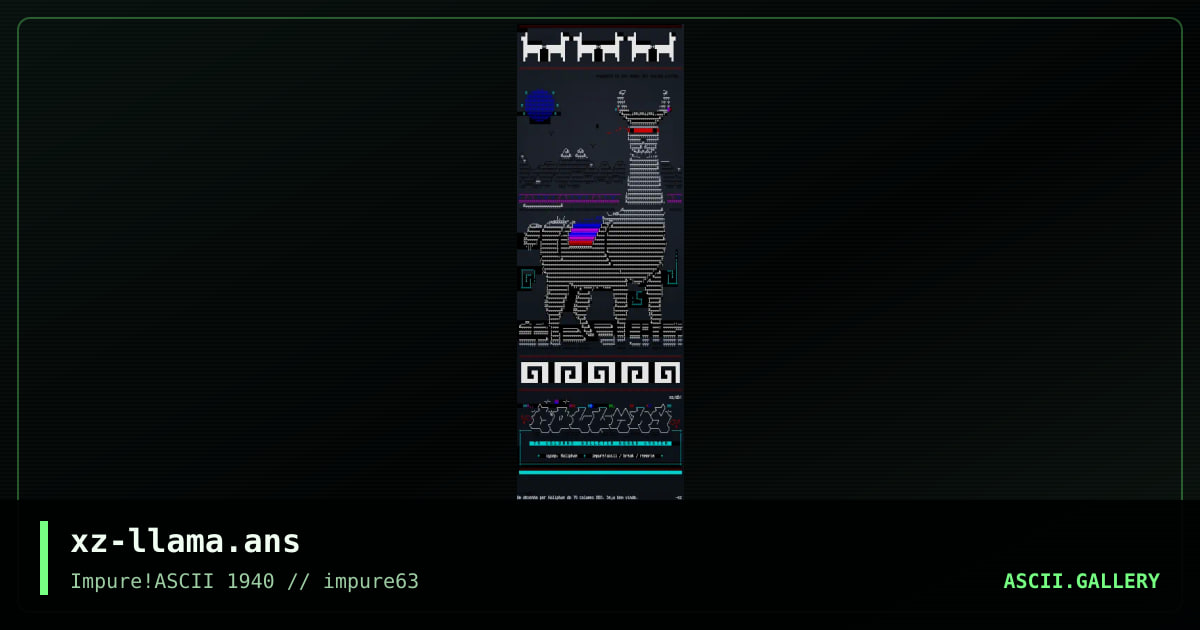 xz-llama.ans, by hellbeard, 2016