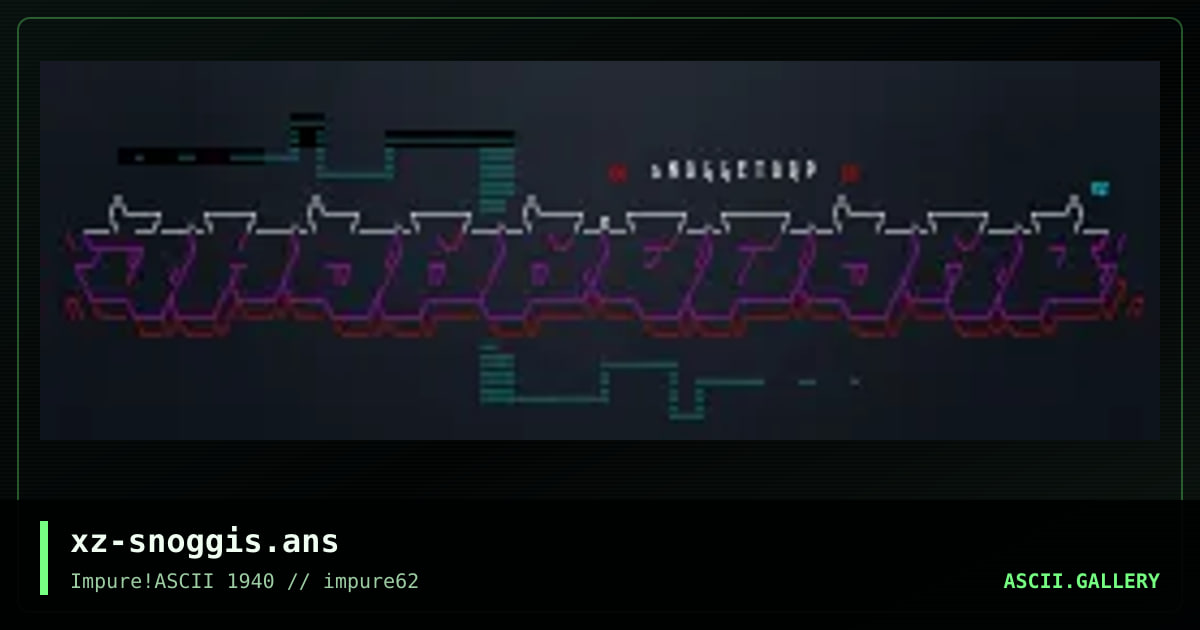 xz-snoggis.ans, by xzip, 2016