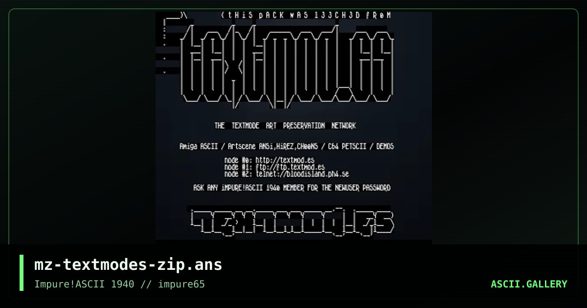 textmod.es zip, by maze, 2017