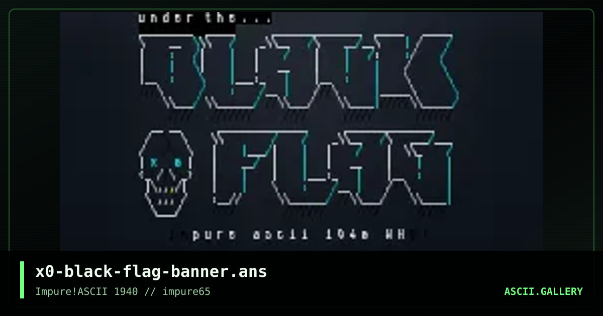black flag banner, by xer0, 2017