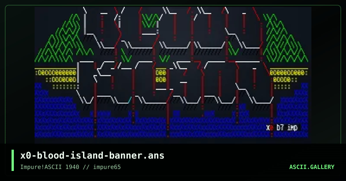 blood island banner, by xer0, 2017