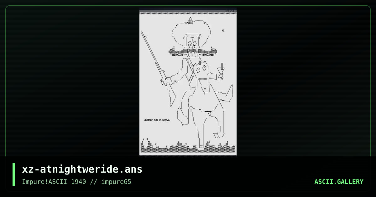xz-atnightweride.ans, by hellbeard, 2017