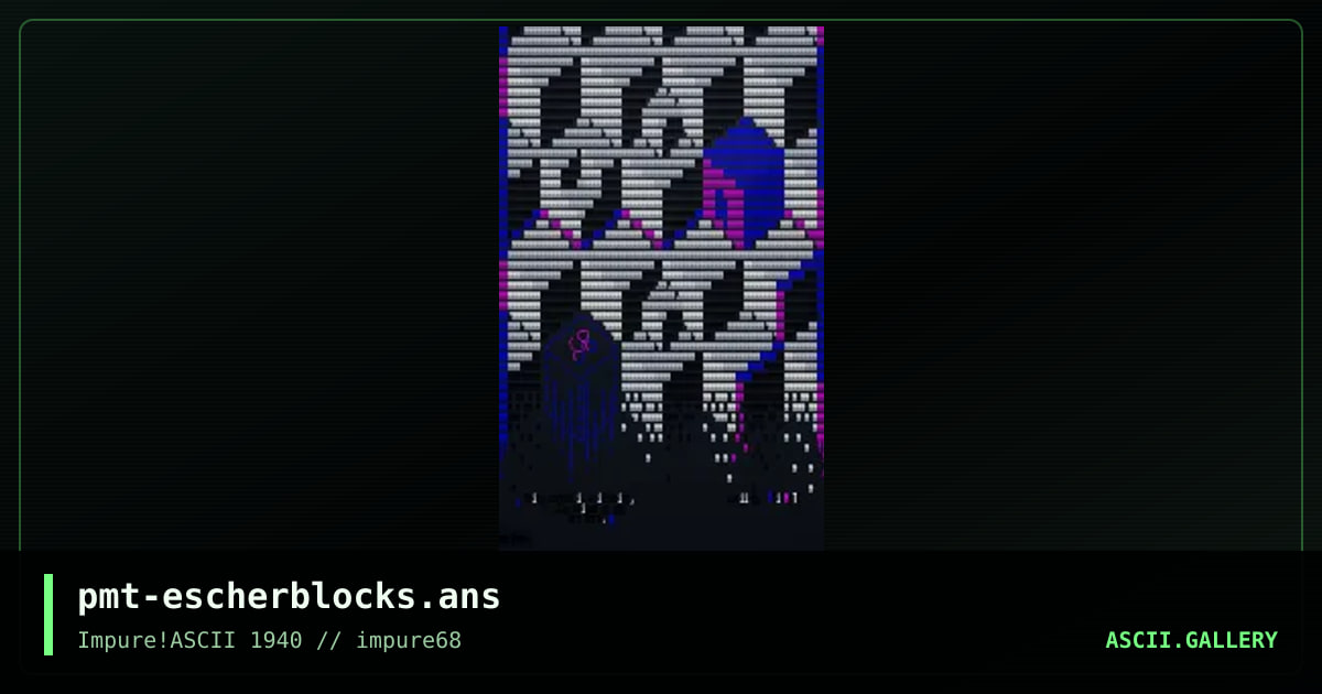 Escher Blockls, by prismate, 2018