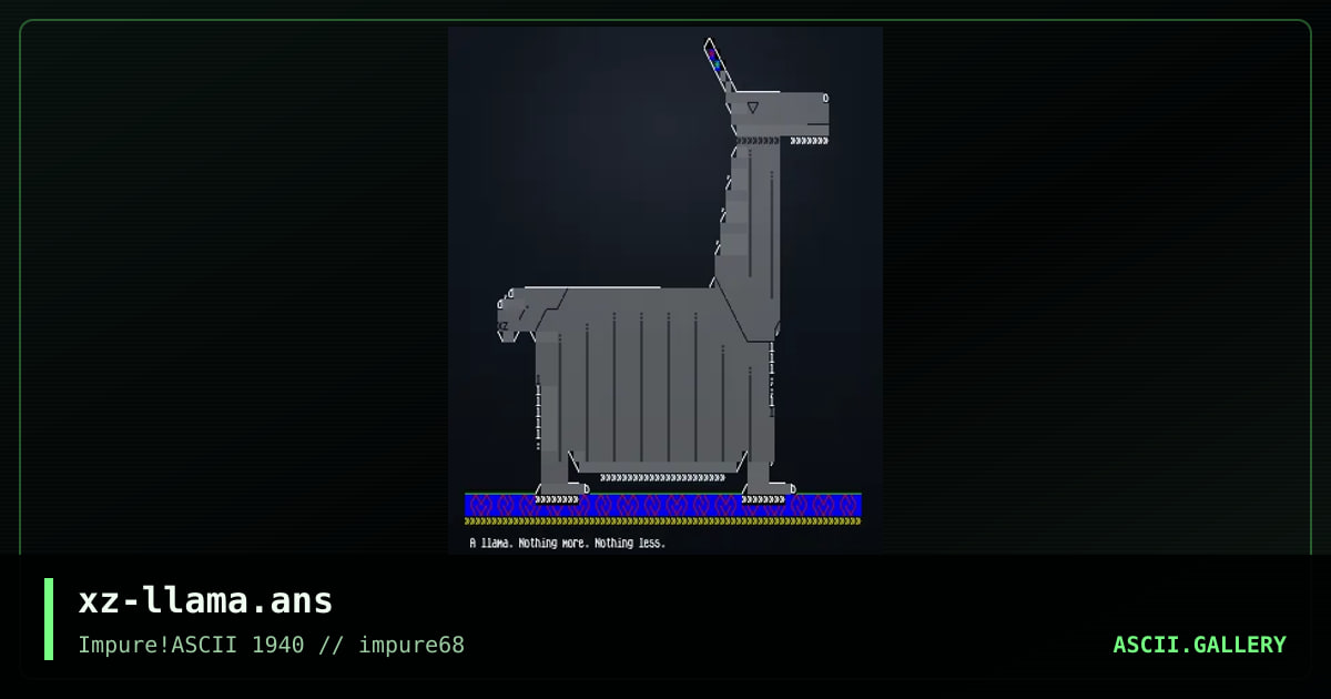 xz-llama.ans, by hellbeard, 2018