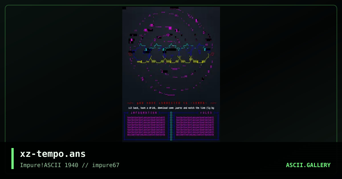 xz-tempo.ans, by hellbeard, 2017