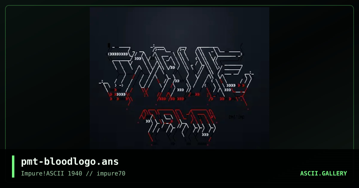 pmt-bloodlogo.ans, by prismate, 2018