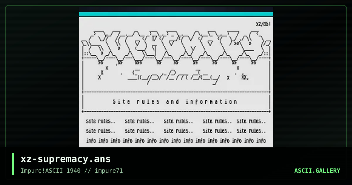 xz-supremacy.ans, by hellbeard, 2018