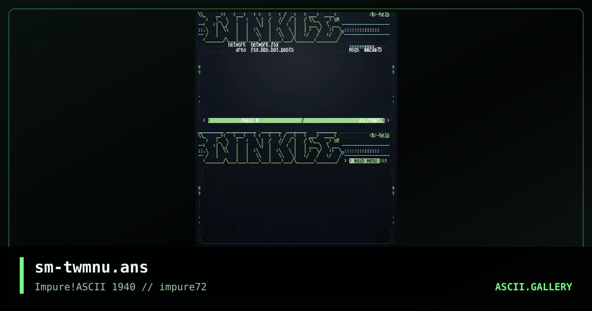 Twinkle BBS (topaz menu template), by smooth, 2019