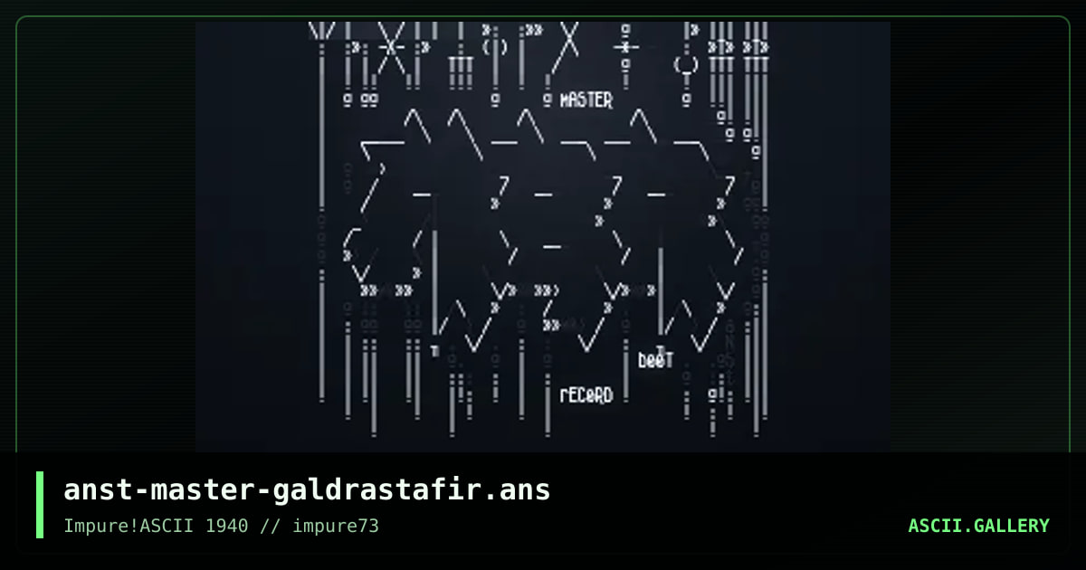 Master Galdrastafir, by anachronist, 2019