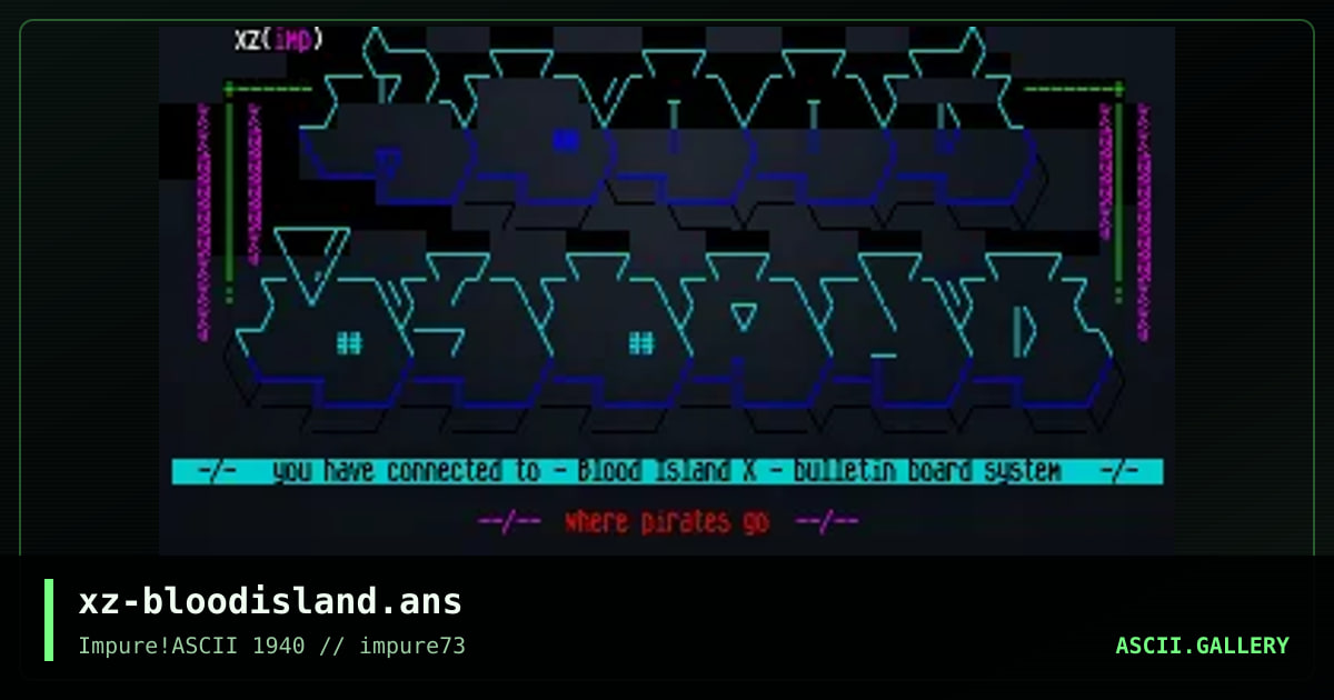 xz-bloodisland.ans, by hellbeard, 2019