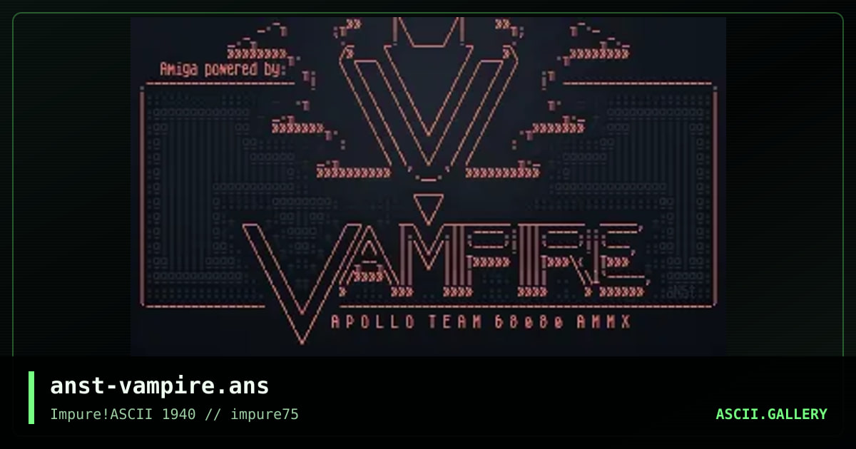 Vampire, by anachronist, 2019