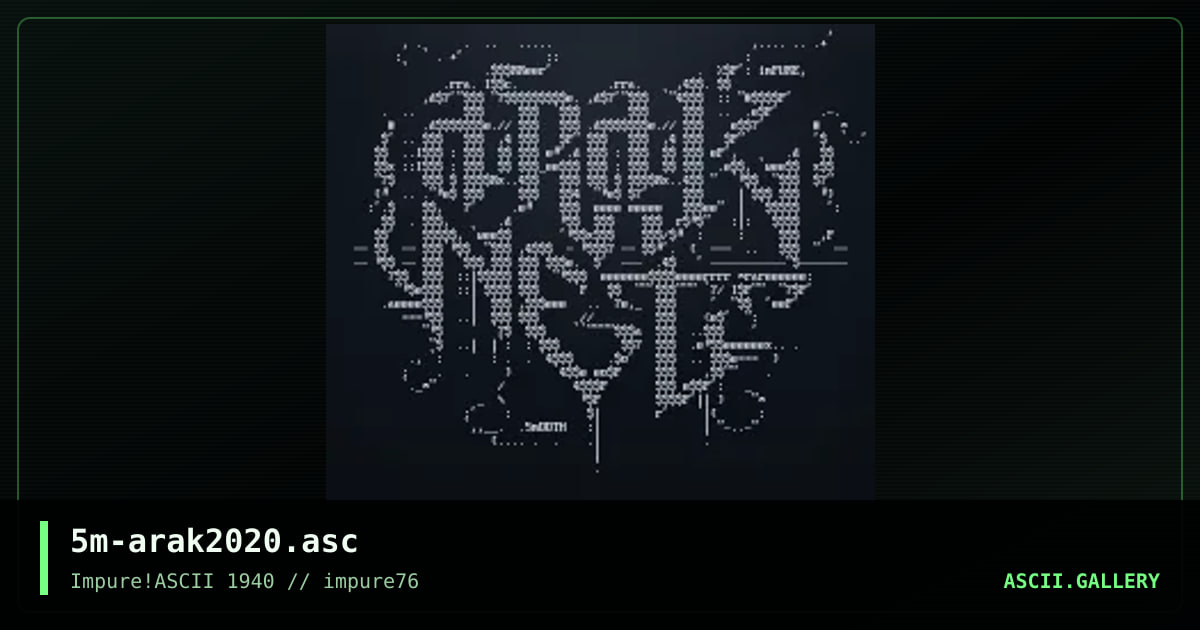 ArakNet 2020, by smooth, 2020