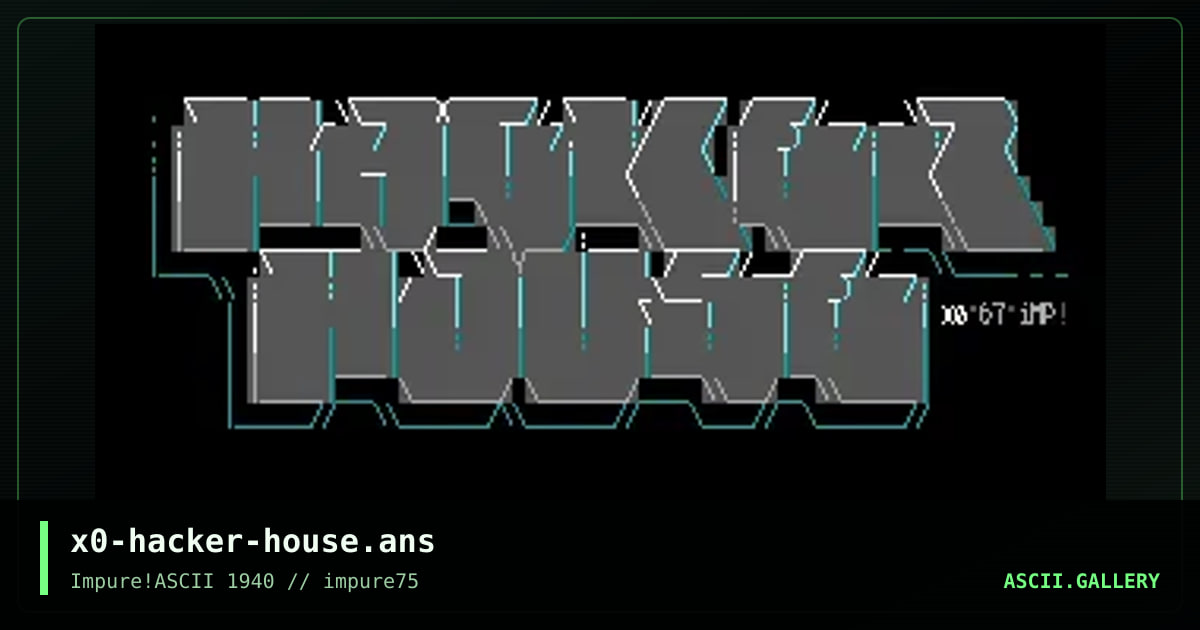 hacker house logo, by xer0, 2019