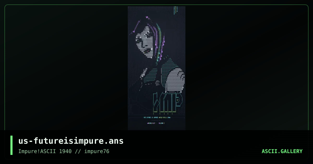 The Future is iMPURE, by prismate, anachronist, 2020