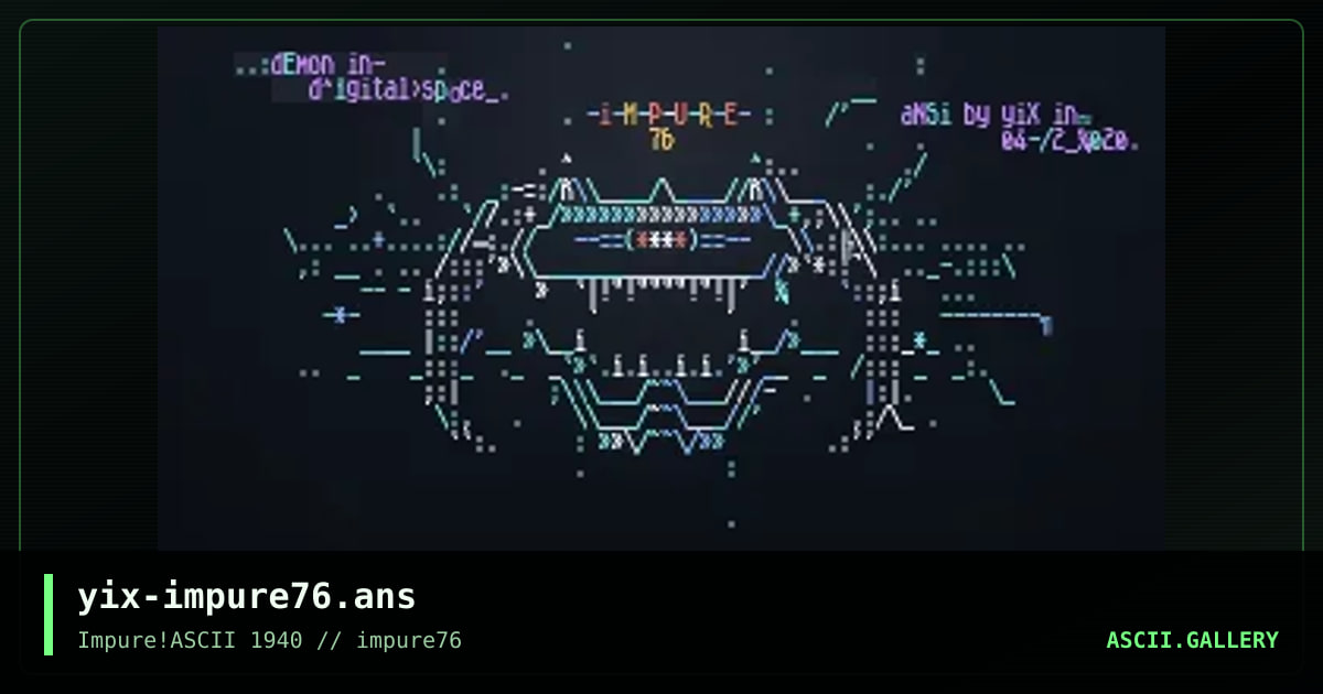 demon in digital space, by yix, 2020