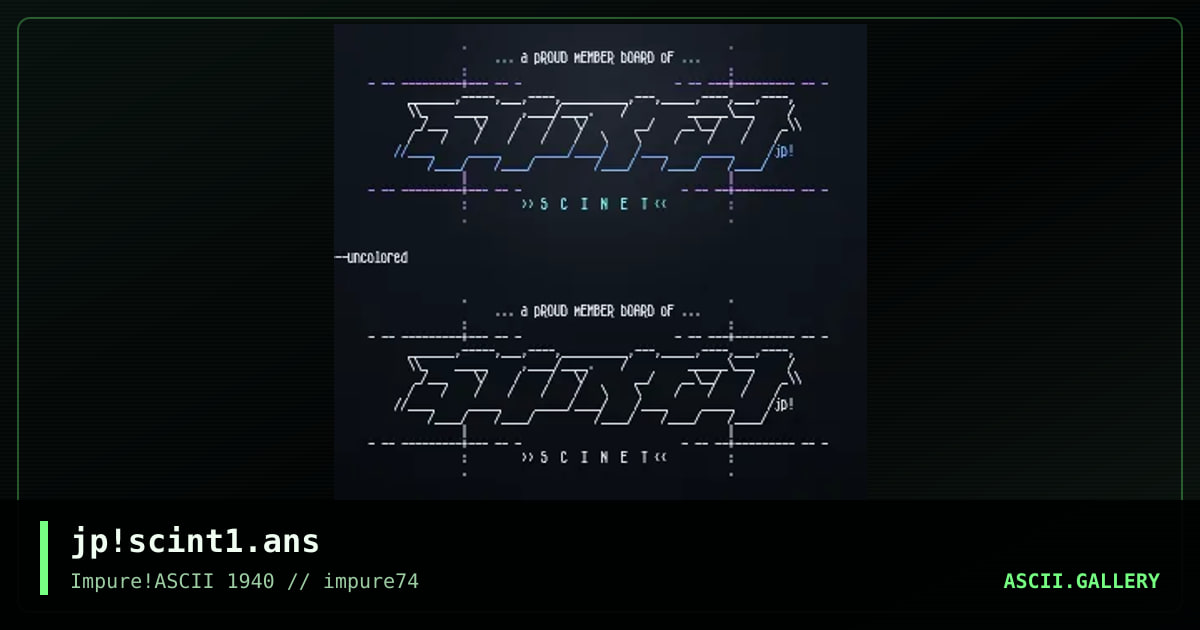 scinet, by jack phlash, 2019