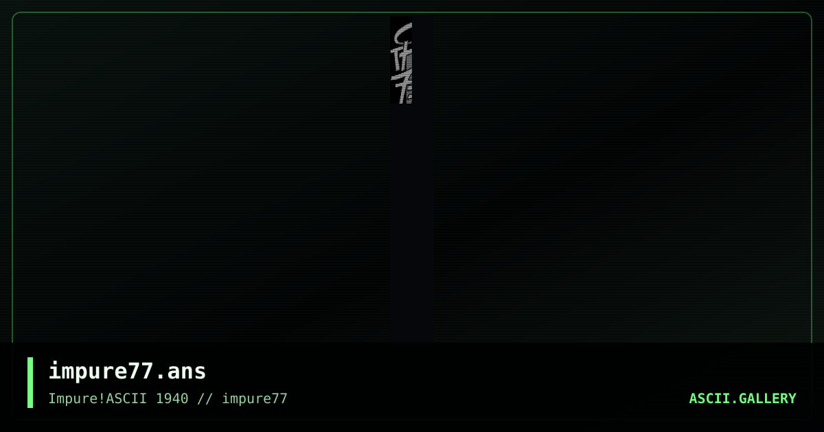 impure#76, by iks, 2020