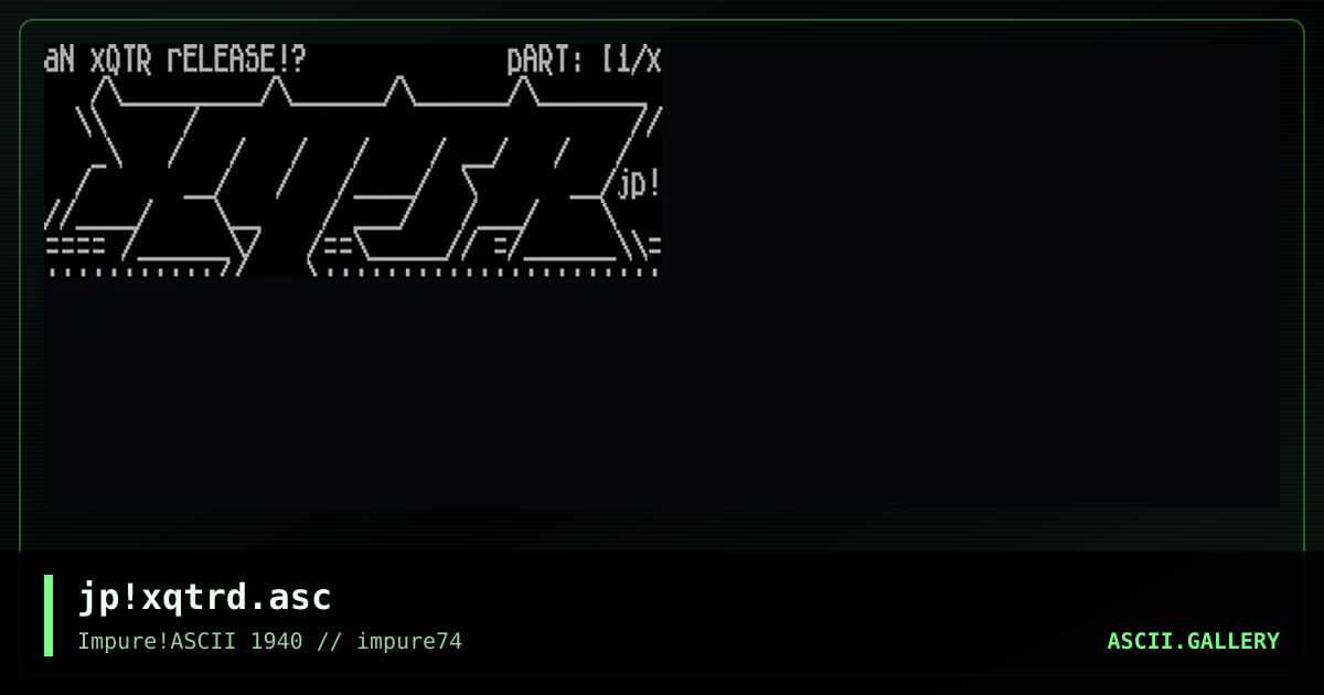 xqtr diz, by jack phlash, 2019
