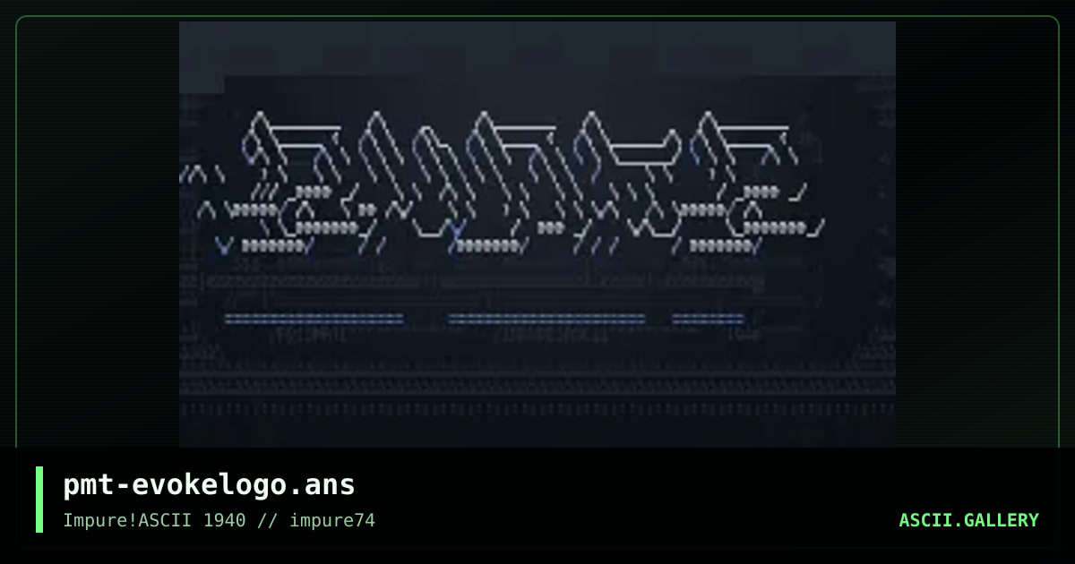 pmt-evokelogo.ans, by prismate, 2019