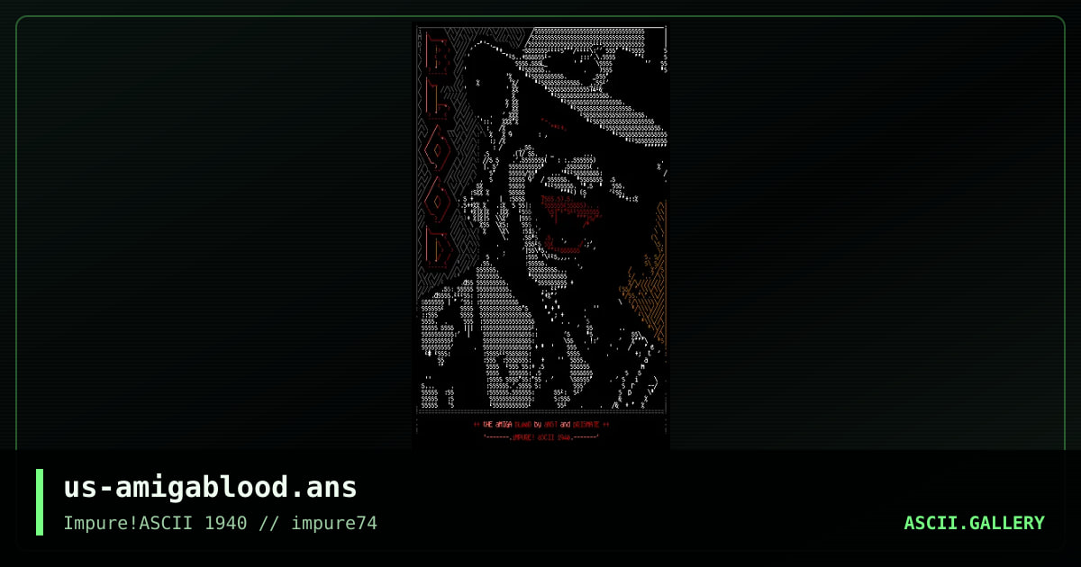 Amiga Blood, by prismate, anachronist, 2019