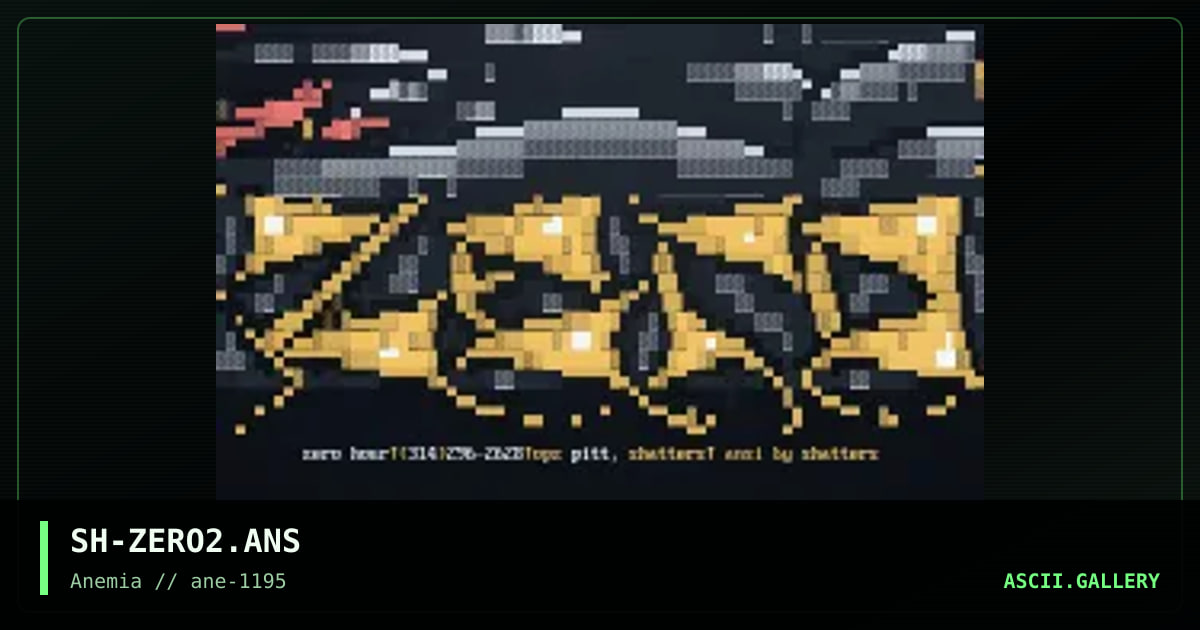 Zero Hour Pic #2, by shatters, 1995