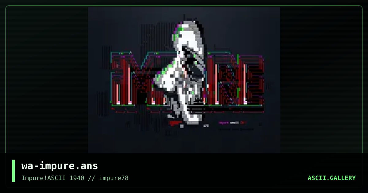 IMPURE #78, by warpus, 2020