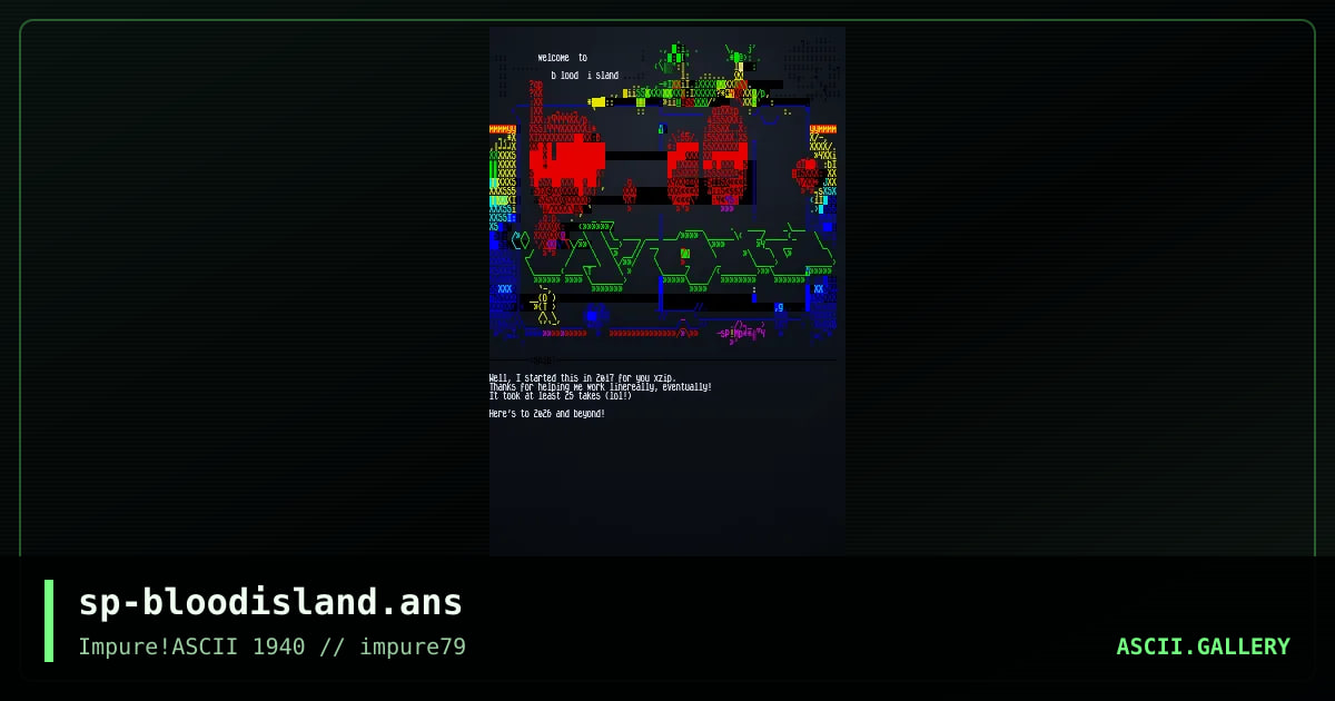 blood island, by spinsane, 2021