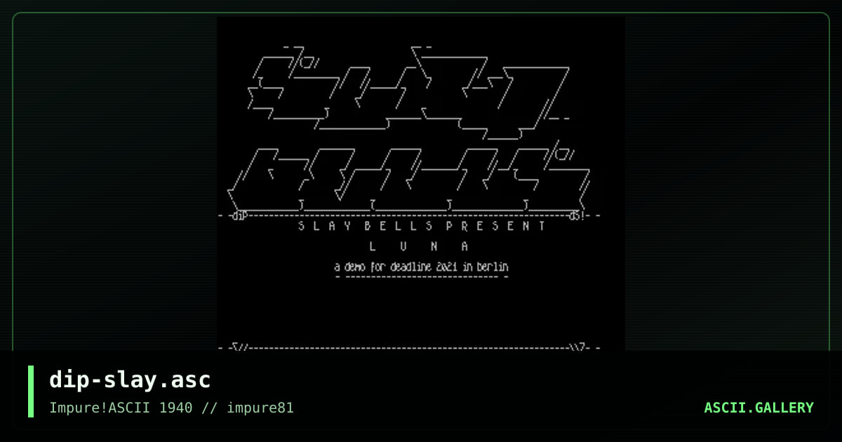 slay bells, by dipswitch, 2022