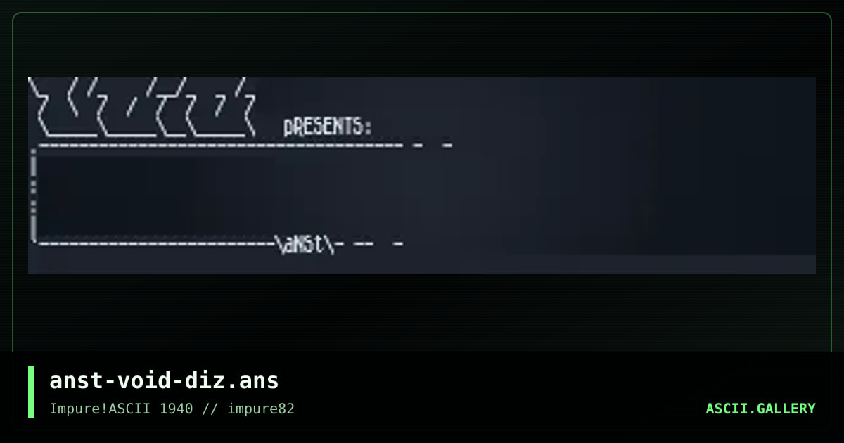 VOiD Diz, by anachronist, 2022