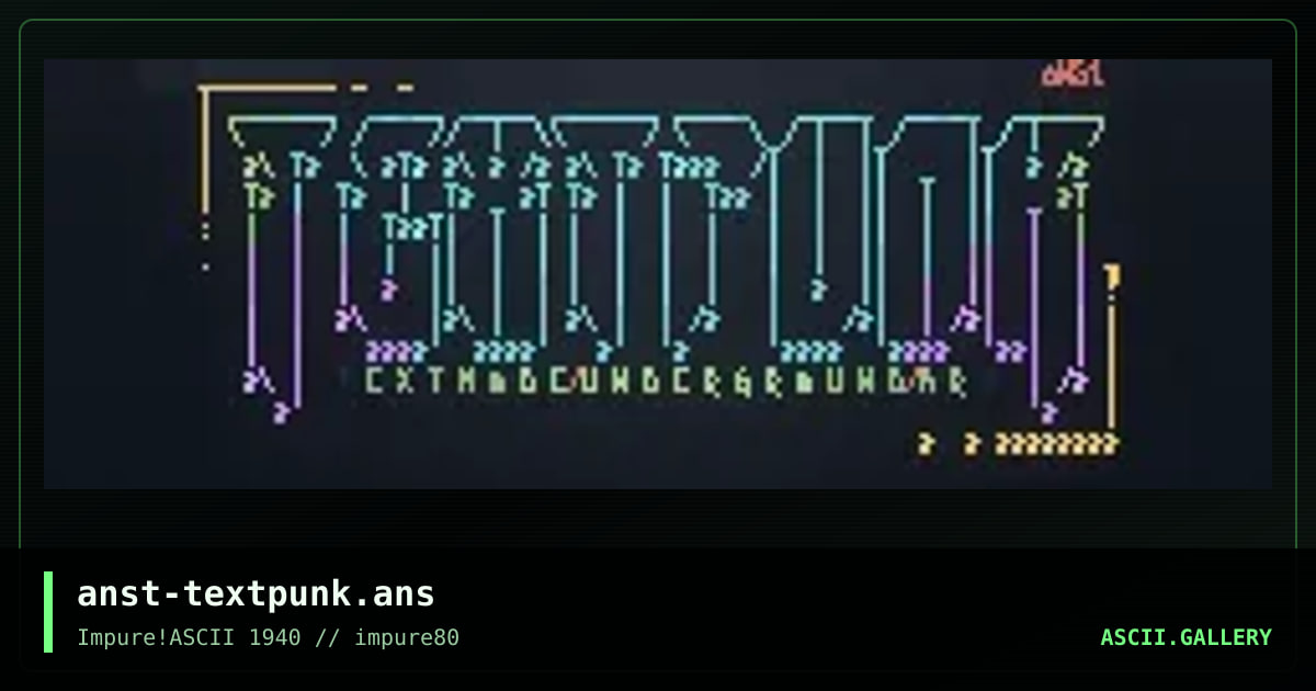 TEXTPUNK, by anachronist, 2021