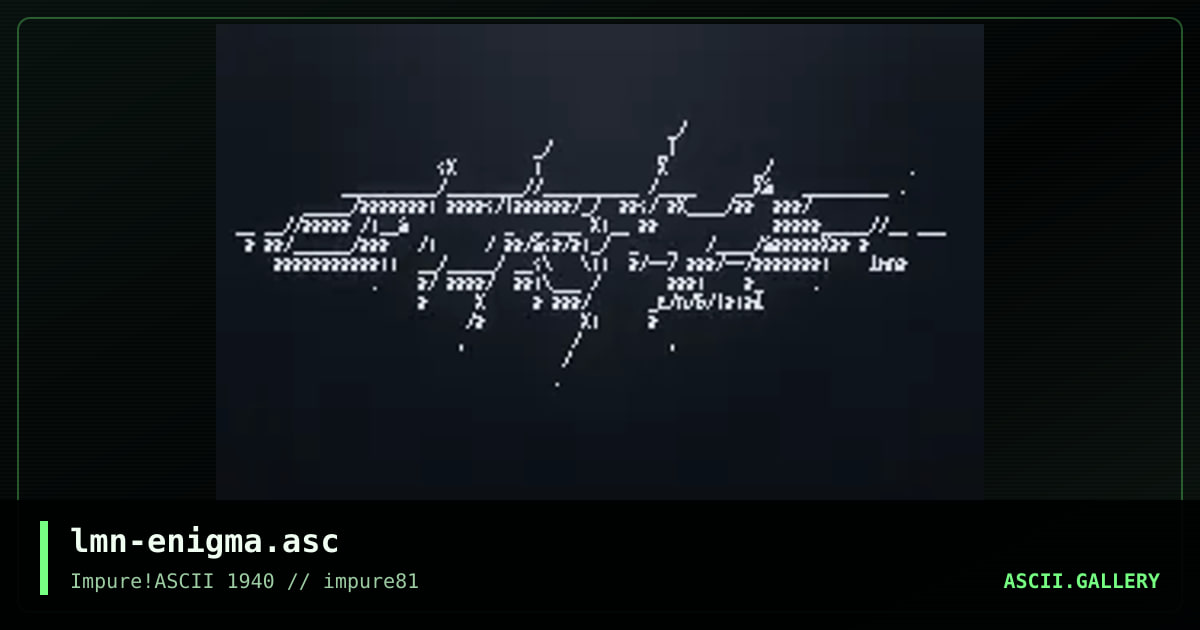 enigma, by lavaramano, 2022