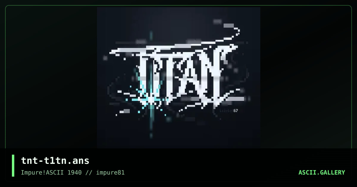 titan promo, by tainted, 2022