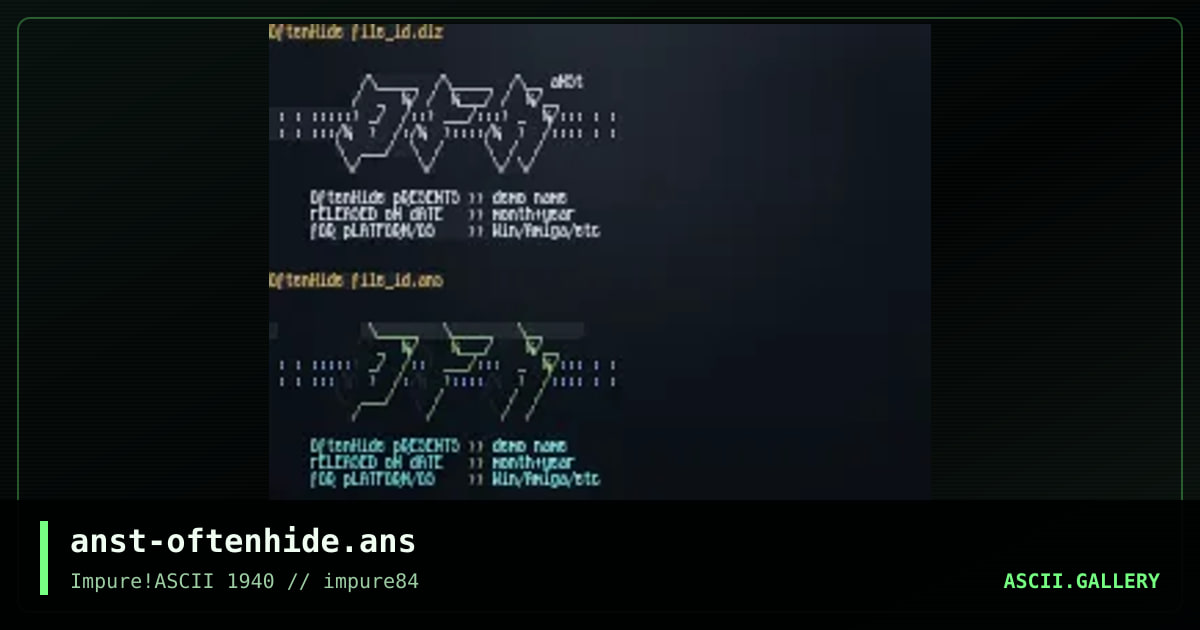 OftenHide Diz, by anachronist, 2023