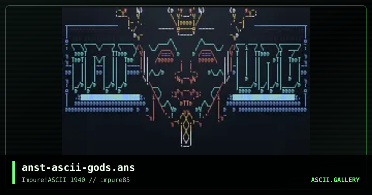 ASCII Gods, by anachronist, 2023