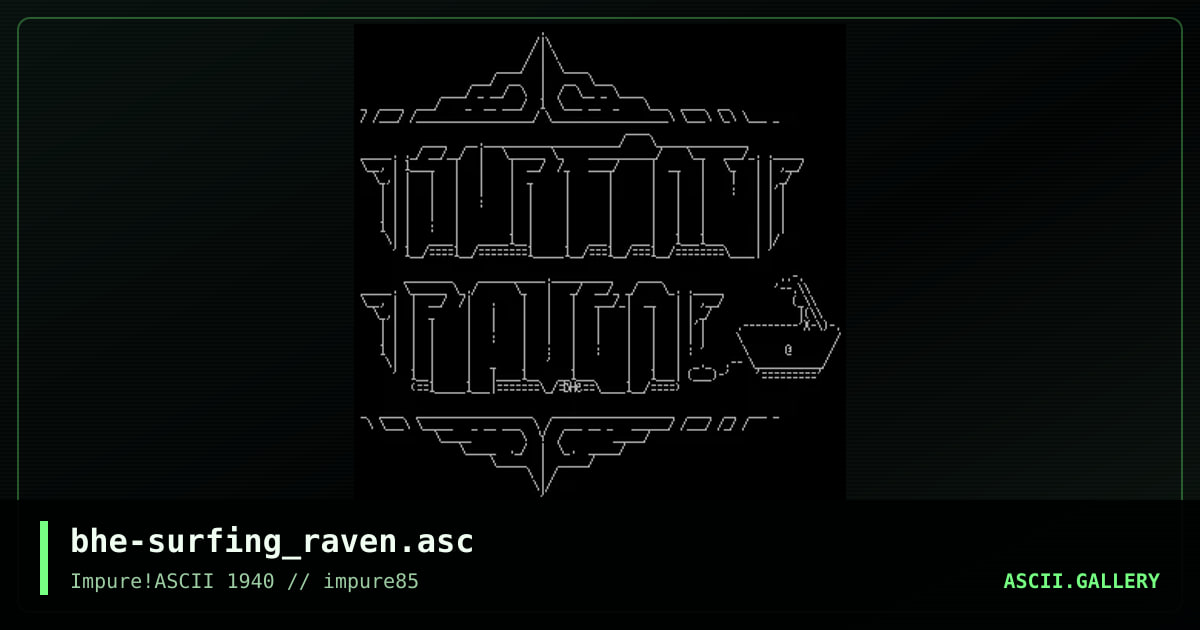 bhe-surfing_raven.asc, by boheme, 2023