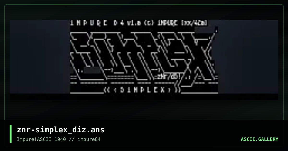 znr-simplex_diz.ans, by zaner, 2023
