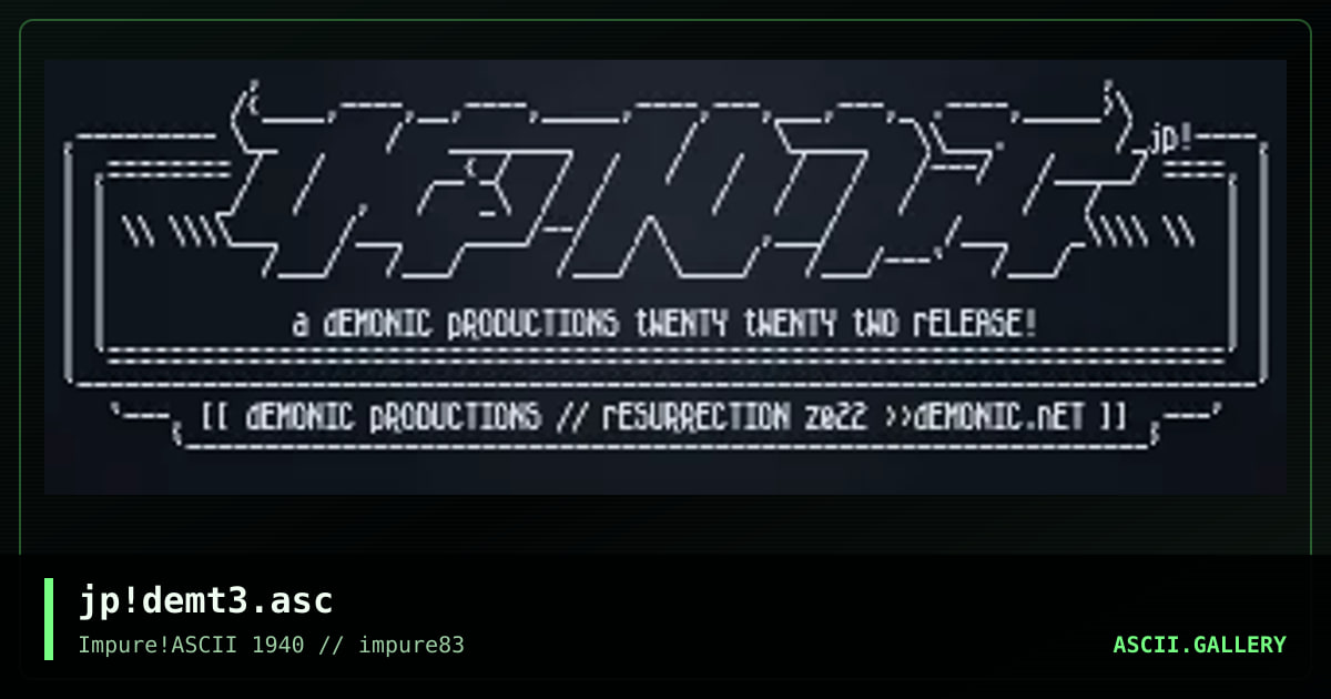 demonic 2022 template, by jack phlash, 2022