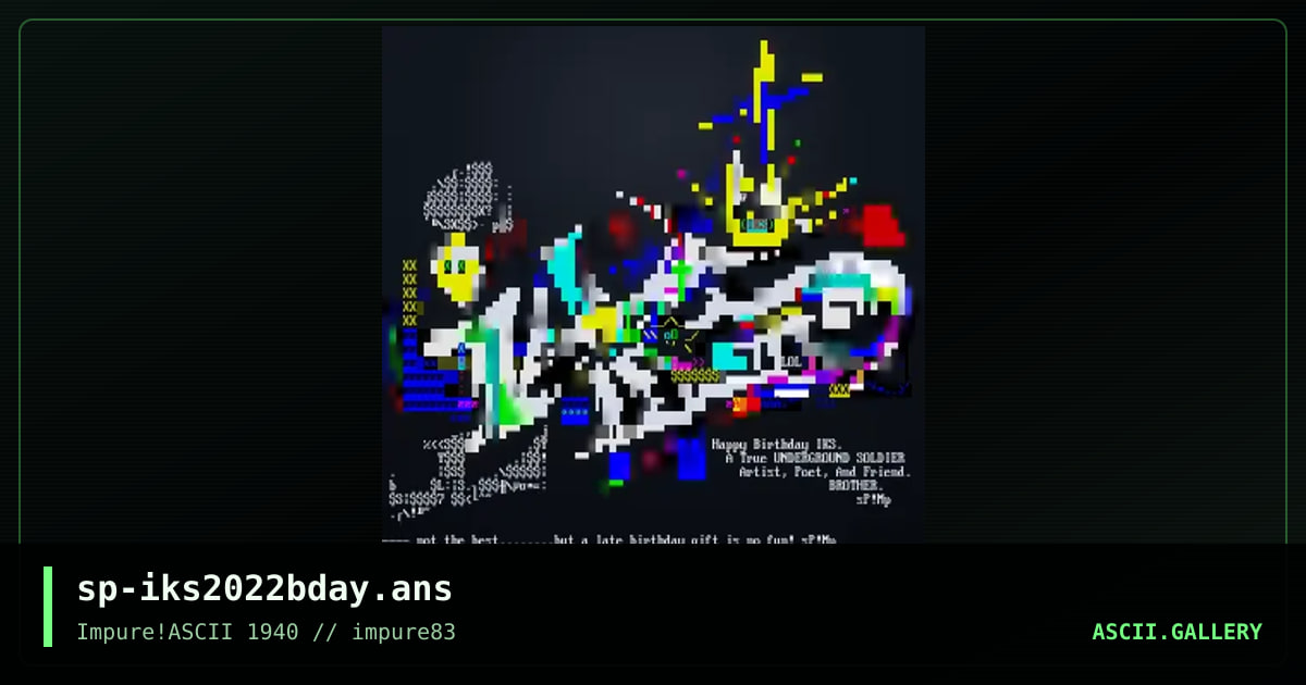 happy bday iks^2022!, by spinsane, 2022